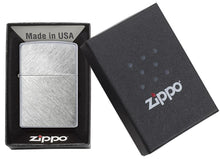 Load image into Gallery viewer, Zippo Lighter - Personalized Custom Message Engrave Chrome Windproof Lighter Brushed Herringbone Sweep 24648
