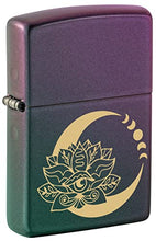 Load image into Gallery viewer, Zippo Lighter- Personalized Engrave Blossoms Flower Power Lotus and Moon #48587
