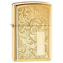 Load image into Gallery viewer, Zippo Lighter- Personalized Message Engrave on BrassZippo Lighter Venetian 352B
