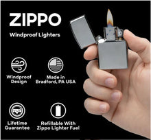 Load image into Gallery viewer, Zippo Lighter - Customized Message Classic Iron Ste Logo Pocket Lighter 211ZL
