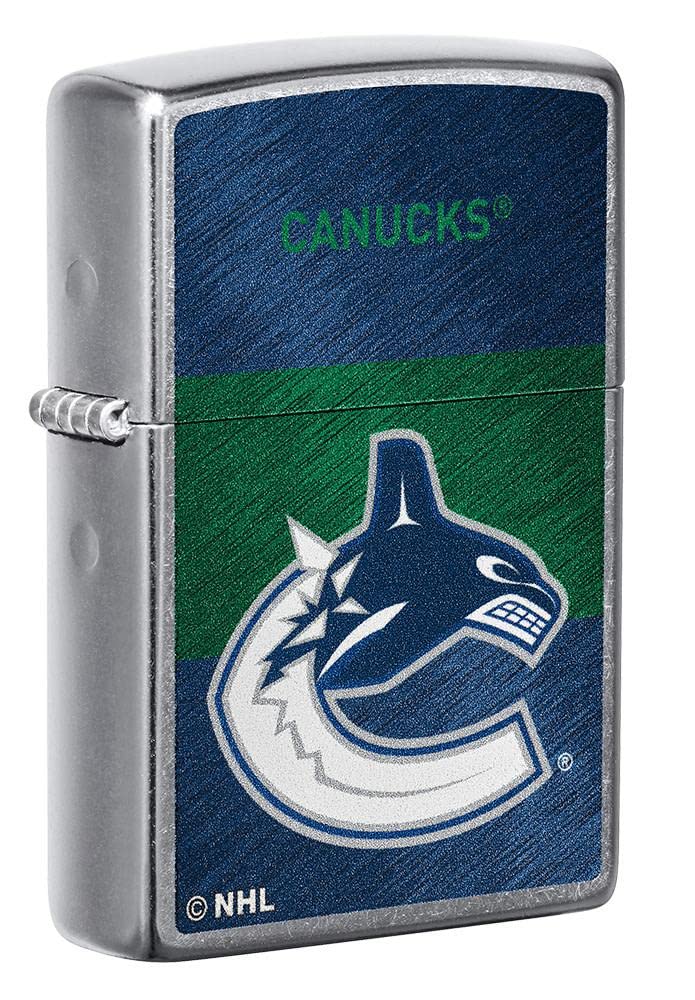 Zippo Lighter - Personalized Customize Message Engrave on Backside for Vancouver Canucks NHL Team 48056