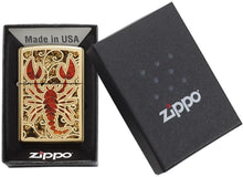 Load image into Gallery viewer, Zippo Lighter- Personalized Engrave Animals Outdoors Nature Scorpion #29096
