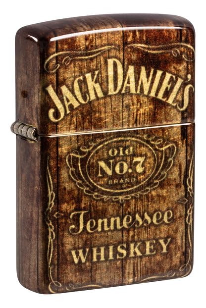 Zippo Lighter - Custom Engraved with Your Message for Jack Daniel's® Barrel Design 540 Tumbled Brass Pocket Lighter 46278