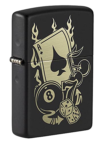 Zippo Lighter- Personalized Engrave Ace of Spades Card Game Casino 49257