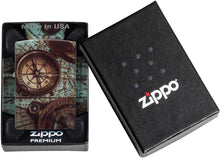 Load image into Gallery viewer, Zippo Lighter- Personalized Engrave for Compass Design Compass and Map 49916
