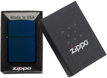 Load image into Gallery viewer, Zippo Lighter - Personalized Customize Message Engrave Matte Colors Windproof Lighter (Navy Blue) #239
