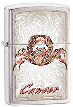 Load image into Gallery viewer, Zippo Lighter- Personalized Message Engrave Zodiac Astrological Sign Cancer
