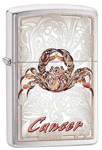 Zippo Lighter- Personalized Message Engrave Zodiac Astrological Sign Cancer
