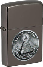 Load image into Gallery viewer, Zippo Dollar Design Black Ice Pocket Lighter
