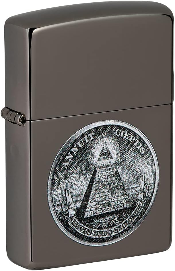 Zippo Dollar Design Black Ice Pocket Lighter