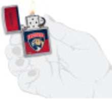 Load image into Gallery viewer, Zippo 2021 NHL Florida Panthers Street Chrome Pocket Lighter
