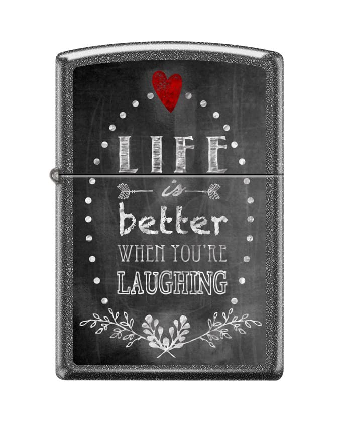 Zippo Lighter-Lifeis Better Iron Stone Windproof Lighter #Z5473