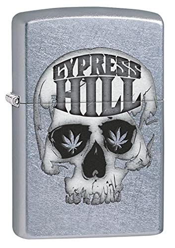 Zippo Lighter- Personalized Engrave for Cypress Hill Skull and Leaves #80295