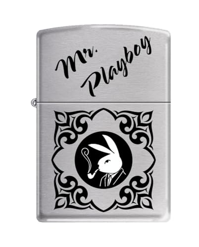 Zippo Lighter- Personalized Message for Playboy Bunny Mr.Playboy Smoking Z5555