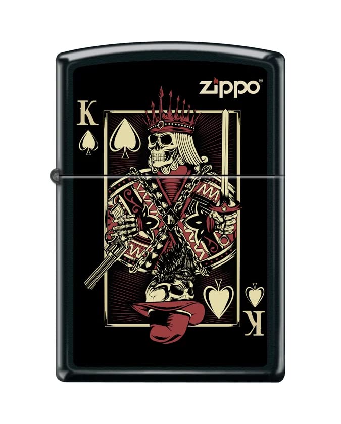 Zippo Lighter- Personalized Engrave Ace of Spades Card Game King Card #Z5450