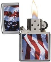 Load image into Gallery viewer, Zippo Lighter- Personalized Engrave Americana Eagle USA Flag Patriotic #24797
