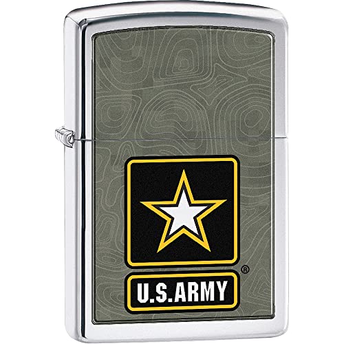 Zippo Lighter- Personalized Engrave for U.S. Army High Polish Z1045