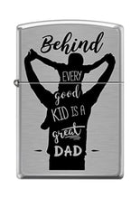 Load image into Gallery viewer, Zippo Lighter- Personalized Engrave for Dad Father and Son Brushed Chrome Z5138
