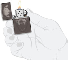 Load image into Gallery viewer, Zippo Screaming Monster Design Black Ice Pocket Lighter
