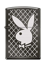Load image into Gallery viewer, Zippo Lighter- Personalized Message for Playboy Rabbit Head Black Ice #Z5294
