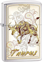 Load image into Gallery viewer, Zippo Lighter- Personalized Custom Message Engrave Zodiac Sign Taurus
