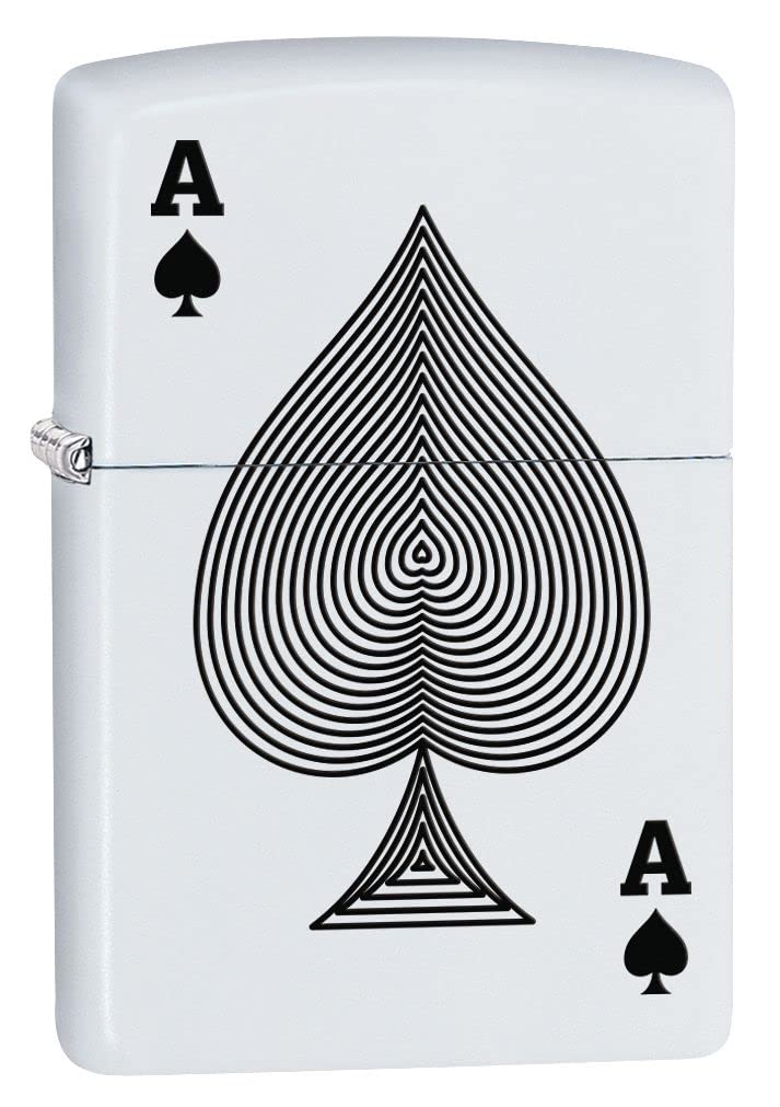 Zippo Lighter- Personalized Engrave Ace of Spades Lines #Z5096