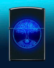 Load image into Gallery viewer, Zippo Lighter- Personalized Message for Heart of The Tree Blackight #Z6008
