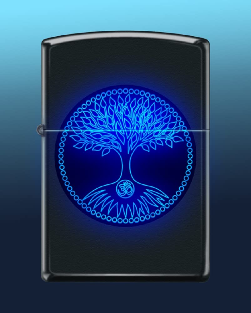 Zippo Lighter- Personalized Message for Heart of The Tree Blackight #Z6008