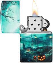 Load image into Gallery viewer, Zippo Lighter - Customized Message Halloween Graveyard, 540 Color - Matte 48389
