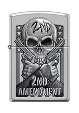 Load image into Gallery viewer, Zippo Lighter- Personalized Engrave for 2nd Amendment Pistols Gun Skull #Z5150
