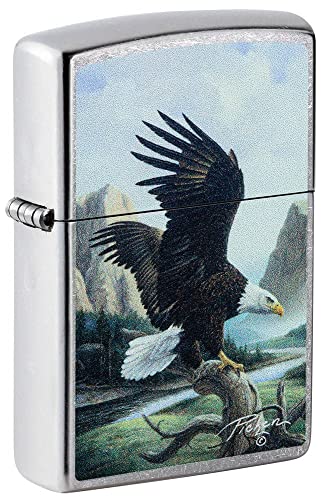 Zippo Lighter- Personalized Engrave Americana Eagle USA Flag Bald Eagle #49822