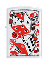 Load image into Gallery viewer, Zippo Lighter- Personalized Engrave Ace of Spades Card Game Dice White #Z5005
