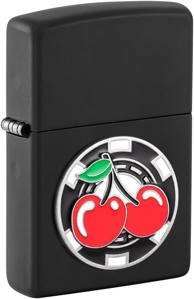 Zippo Lighter- Personalized Engrave Ace of Spades Casino Cherries 48905