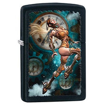 Load image into Gallery viewer, Zippo Lighter- Personalized Engrave Steampunk Aviator Girl Futuristic 28670
