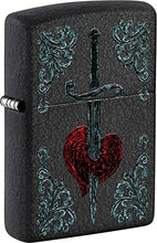 Load image into Gallery viewer, Zippo Lighter- Personalized Loving Embrace Valentine Heart Dagger Tattoo #48617
