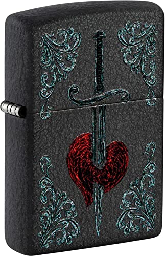 Zippo Lighter- Personalized Loving Embrace Valentine Heart Dagger Tattoo #48617