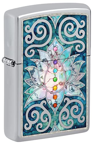 Zippo Lighter- Personalized Engrave Blossoms Flower Power Lotus Flower #48592