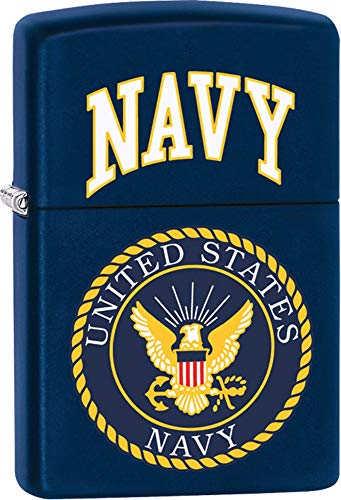 Zippo Lighter- Personalized Engrave for U.S. Navy Navy Blue #Z105