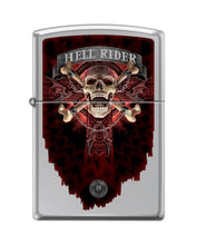 Load image into Gallery viewer, Zippo Lighter -for Anne Stokes Hell Rider Skull Crossbones Devil Hell #Z5356
