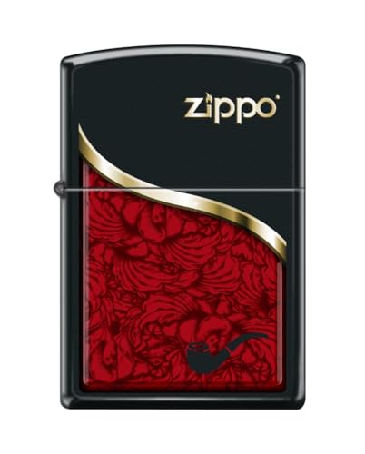 Zippo Lighter- Personalized Engrave Pipe Design Pipe Insert Red Venetian #Z5549