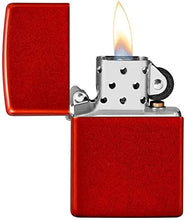 Load image into Gallery viewer, Zippo Lighter - Personalized Message Engraved on Backside Colored Windproof Lighter Metallic Red 49475
