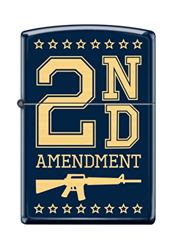 Zippo Lighter- Personalized for Second Amendment American Right Navy #Z5295