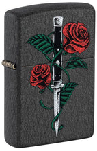 Load image into Gallery viewer, Zippo Lighter- Personalized Blossoms Flower Power Rose and Dagger Tattoo 49778
