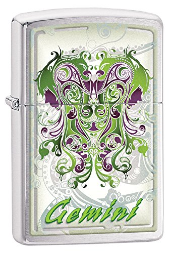 Zippo Lighter- Personalized Message Engrave Zodiac Astrological Sign Gemini